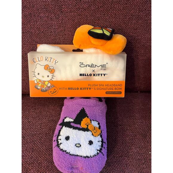 Hello Kitty Halloween Slipper Socks and Hello kitty headband - Picture 5 of 7